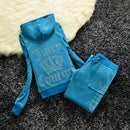2026 New Spring and Autumn Foreign Trade Women's Clothing Plus Size Slim Fit Rhinestone Sports Casual Fashion Velvet Two-Piece Set Wholesale