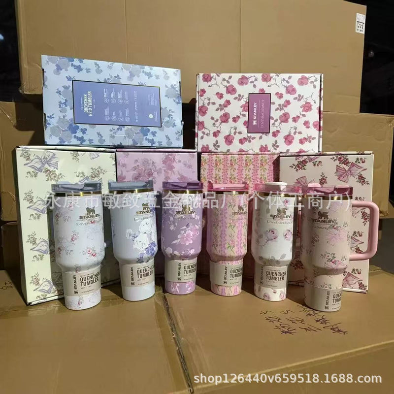 Stanley Gift Box Style Floral Bow 40oz Car Cup