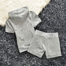 New Summer Goose Velvet Hot Diamond Letters Fashion Casual Sports Suit Shorts Short-Sleeved Women's Clothing Foreign Trade
