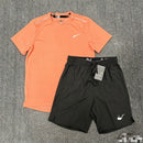 Nike Miler ADV T-Shirt Mineral Slate & Mineral Slate Challenger Shorts Set
