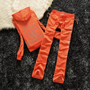 2026 New Spring and Autumn Foreign Trade Women's Clothing Plus Size Slim Fit Rhinestone Sports Casual Fashion Velvet Two-Piece Set Wholesale