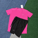 New Sports Fitness Running Suit Quick-Drying Breathable Loose Casual Short-Sleeved Shorts Men and Women