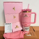stanley thermos cup straw cup valentine's day