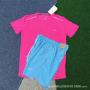 Wholesale New Sports Fitness Running Suit Quick-Drying Breathable Loose Casual Short-Sleeved Shorts Men and Women Same Style Fashion