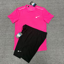 Nike Miler ADV T-Shirt Mineral Slate & Mineral Slate Challenger Shorts Set