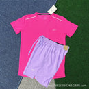 Wholesale New Sports Fitness Running Suit Quick-Drying Breathable Loose Casual Short-Sleeved Shorts Men and Women Same Style Fashion