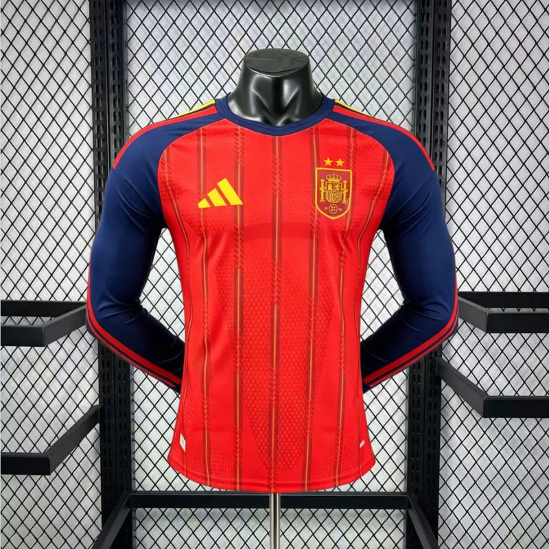 2026 Player Version 2 Stars Spain National Team Home long sleeves